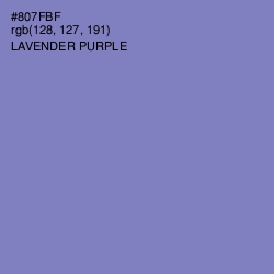 #807FBF - Lavender Purple Color Image